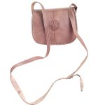 bolso de cuero crusado pequeño café