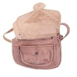 bolso de cuero crusado pequeño café