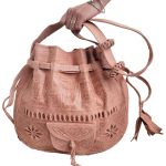 cartera bolso de cuero grande palo rosa