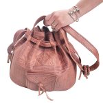 cartera bolso de cuero mediano café