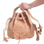 Cartera Bolso de cuero mediano marroquí camel