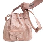 Cartera Bolso de cuero mediano marroquí palo rosa