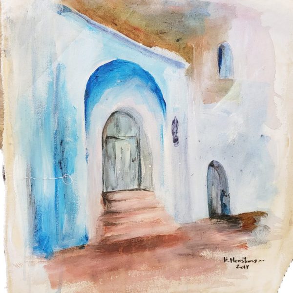 la puerta de chefchaouen 42x49cm