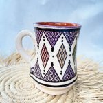 Mug Marroquí Morado - Taza de té + plato hechos a mano